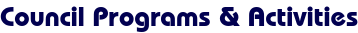Council Programs & Activities